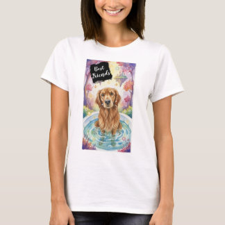 T-shirt Meilleur Ami Chien Golden Retriever