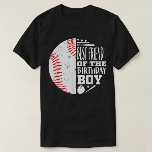 T-shirt Meilleur Ami de l'Anniversaire Garçon Baseball Thè (Design devant)