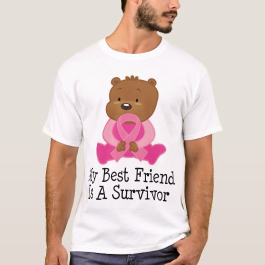 T-shirt Meilleur ami de survivant de cancer du sein (Devant)