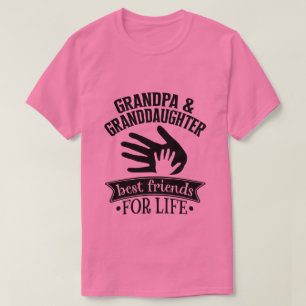 T-shirt Meilleur ami grand-père petite-fille vie art de mo