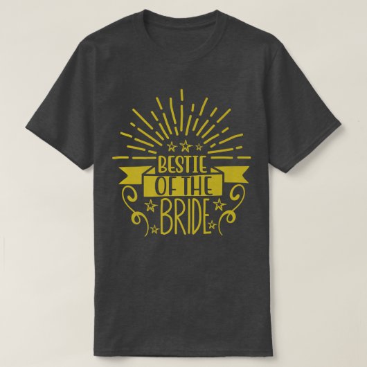 T-shirt Meilleur Ami Maid D'Honneur De La Mariée (Design devant)