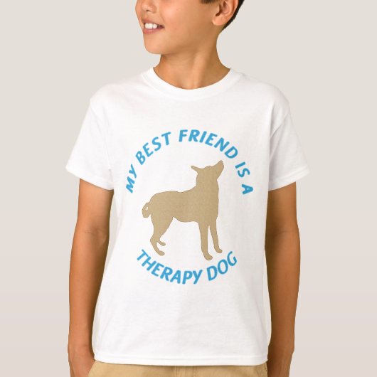 T-shirt Meilleur ami Thérapie Chien (Devant)