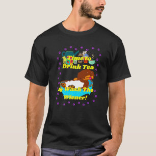 T-shirt Meilleur Amour Dachshund Fan Wiener Chien Tea Part