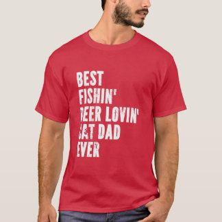 T-shirt Meilleur Amoureux de la bière de pêche Chat Papa J