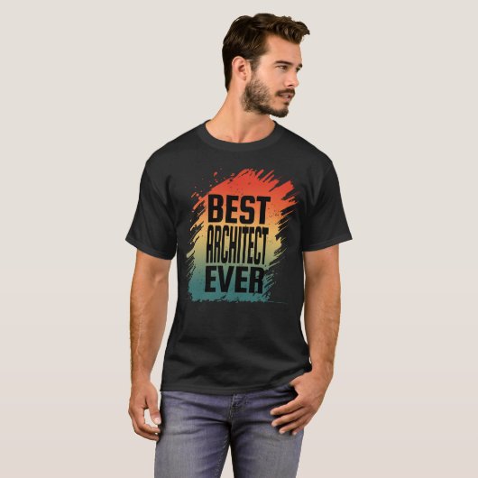 T-SHIRT MEILLEUR ARCHITECTE JAMAIS (Devant entier)