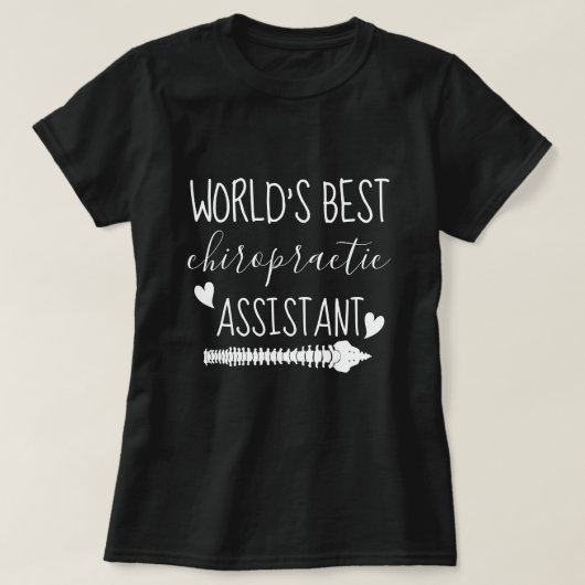 T-shirt Meilleur assistant chiropratique du monde (Design devant)