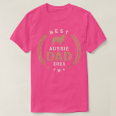 T-shirt Meilleur Aussie Papa 2023 mignon chien berger aust (Design devant)