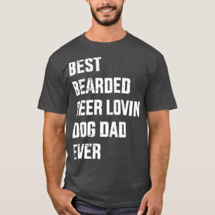 T-shirt Meilleur barbu biberon chien papa pour les pères d