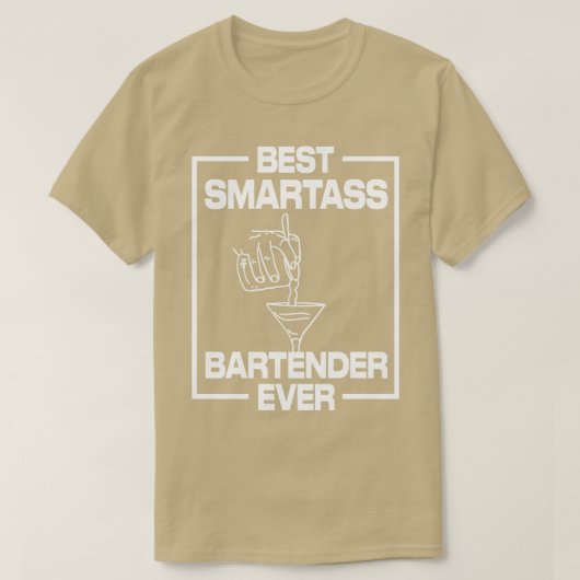 T-shirt Meilleur barman intelligent jamais (Design devant)