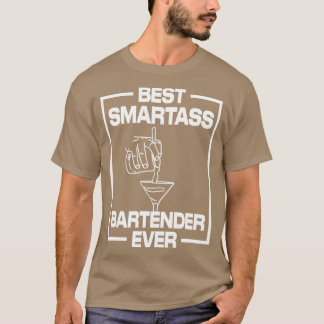 T-shirt Meilleur barman intelligent jamais