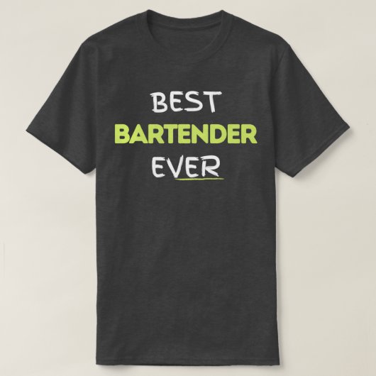 T-shirt Meilleur barman jamais (Design devant)
