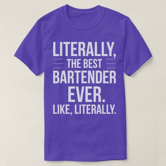 T-shirt Meilleur Bartender Toujours Appréciation Drôle Cad (Design devant)