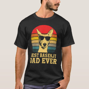 T-shirt Meilleur Basenji Papa Jamais Chien Retro Vintage