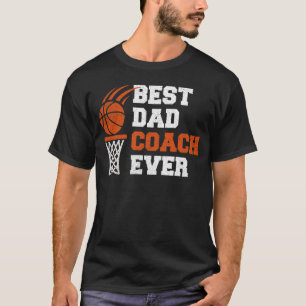 T-shirt Meilleur Basket-ball Papa Entraîneur Jamais Drôle 