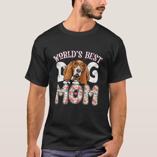 T-shirt Meilleur Basset Hound Dog Maman Leopard Funny Mo (Devant)