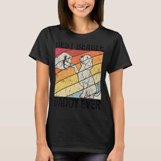 T-shirt Meilleur Beagle Daddy Ever chien Daddy (Devant)