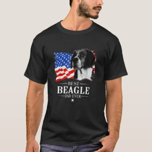 T-shirt Meilleur Beagle papa jamais American Flag Père s D