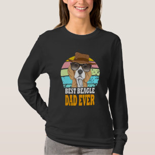 T-shirt Meilleur Beagle Papa Jamais Chiens Retro Lunettes 