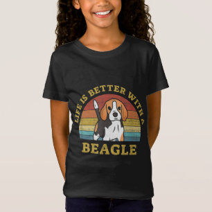 T-Shirt Meilleur Beagle Retro Vintage Chien Design Puppy L