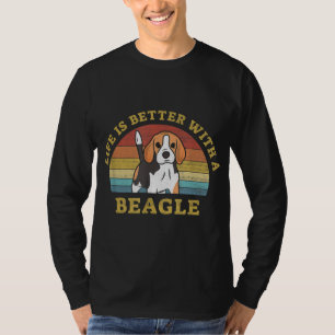 T-shirt Meilleur Beagle Retro Vintage Chien Design Puppy L