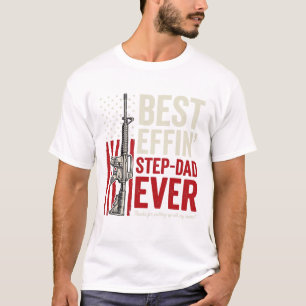 T-shirt Meilleur beau-père Effin jamais Patriote Vintage V
