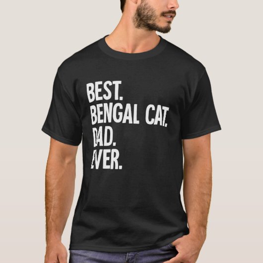 T-shirt Meilleur Bengale papa de chat (Devant)