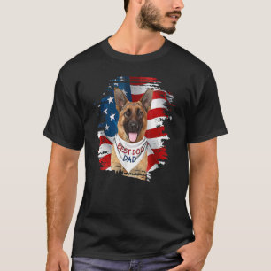 T-shirt Meilleur Berger Allemand Chien Papa mignon Drapeau