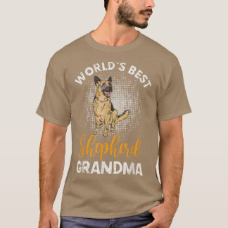T-shirt Meilleur berger allemand du monde Grand-mère Funny
