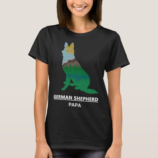 T-shirt Meilleur Berger Allemand Papa (Devant)