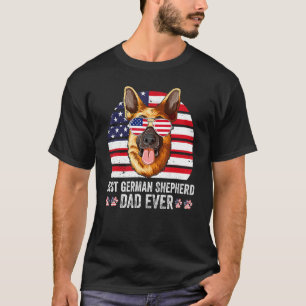 T-shirt Meilleur berger allemand papa jamais chien drapeau