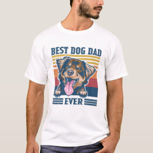 T-shirt Meilleur Berger Australien Papa Jamais Drôle Chien