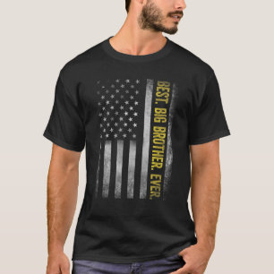 T-shirt Meilleur Big Brother Jamais Drapeau Américain Vint