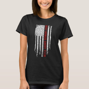 T-shirt Meilleur Bonus Daddy Jamais American Usa Drapeau D