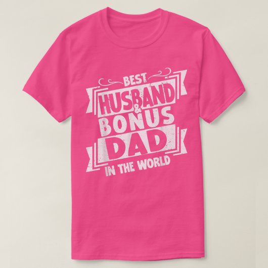 T-shirt Meilleur Bonus Papa & Mari Dans le monde Père' (Design devant)