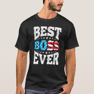 T-shirt Meilleur Boss Boss Boss Le 4 Juillet Usa Ameri
