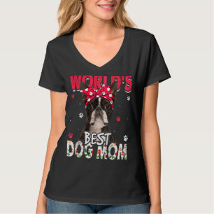 T-shirt Meilleur Boston Terrier Dog Fête des mères de mama