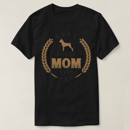 T-shirt Meilleur Boxer Maman toujours mignon Allemand Boxe (Design devant)