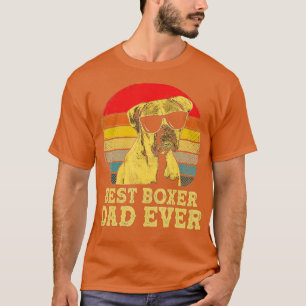 T-shirt Meilleur Boxer Papa Jamais Amoureux de les chiens 