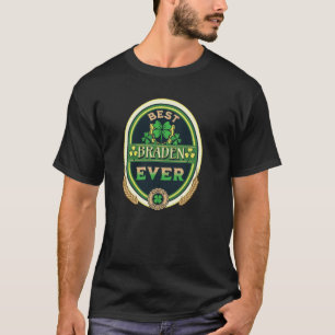 T-shirt Meilleur Braden Nom Personnel Irish Retro Beer La
