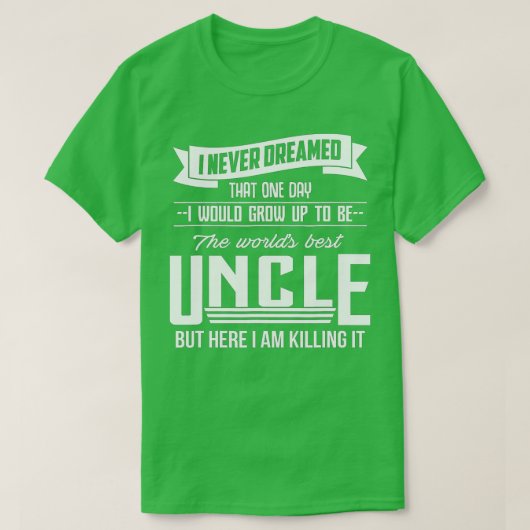 T-shirt Meilleur Cadeau Oncle Pour Oncle & Frère (Design devant)