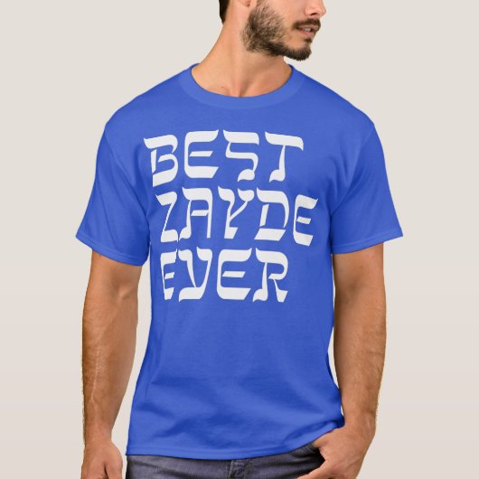 T-shirt Meilleur cadeau Zayde Ever Hébreu Yiddish Grandpa (Devant)