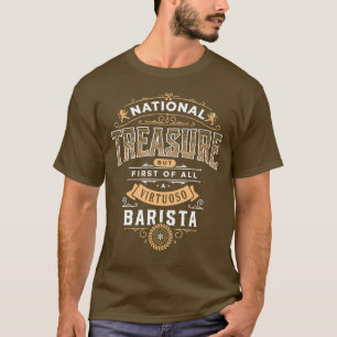 T-shirt Meilleur café Barista Trésor National pour le trav