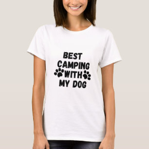 T-shirt Meilleur camping avec mon chien