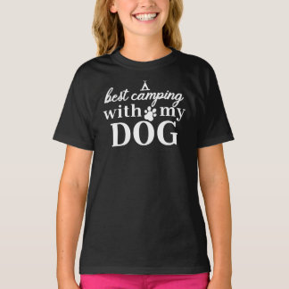 T-shirt Meilleur camping avec mon chien