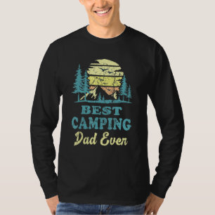 T-shirt Meilleur Camping Père Jamais Camper Père Vintage