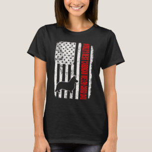 T-shirt Meilleur Cardigan Welsh Corgi Papa Drapeau América