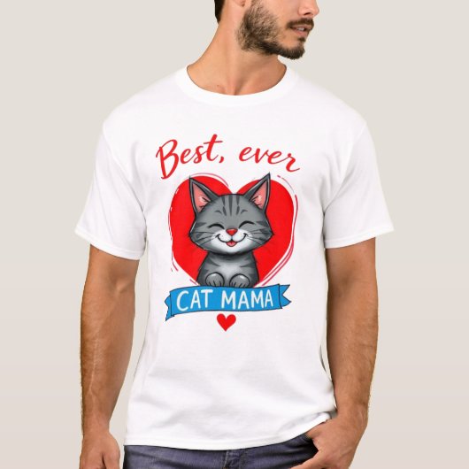 T-shirt Meilleur CAT MAMA (Devant)