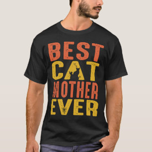 T-shirt Meilleur Cat Mère jamais rétro Vintage