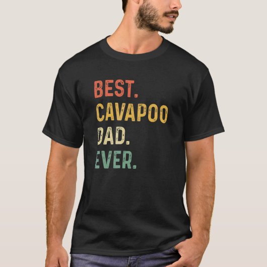 T-shirt Meilleur Cavapoo Papa Ever Chien race Fête des pèr (Devant)