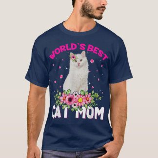T-shirt Meilleur Chat au monde Maman Fête des Mères Drôle 